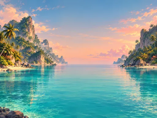 Two Islands and a Lagoon — Anime wallpaper