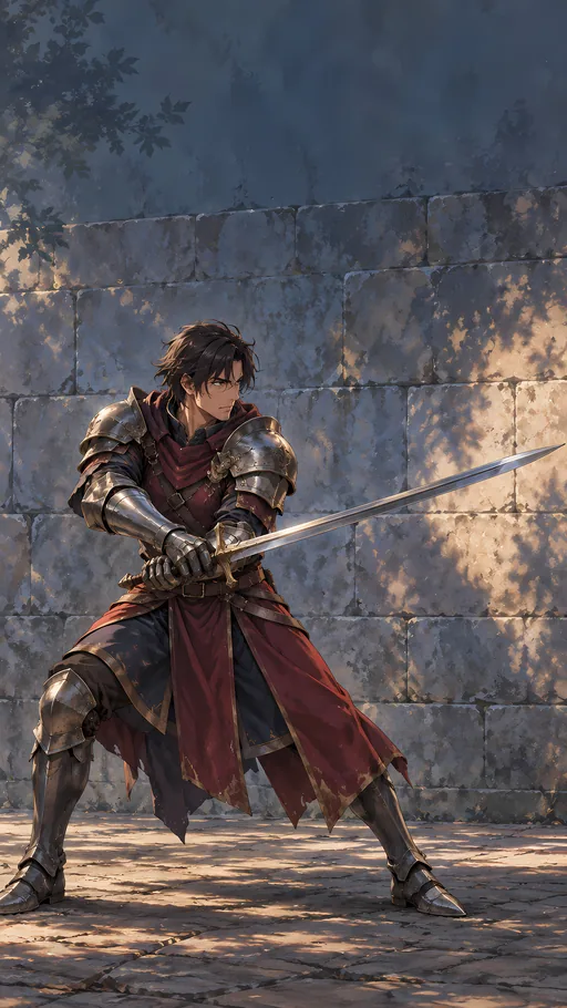 Knight in Training Stance — Anime wallpaper