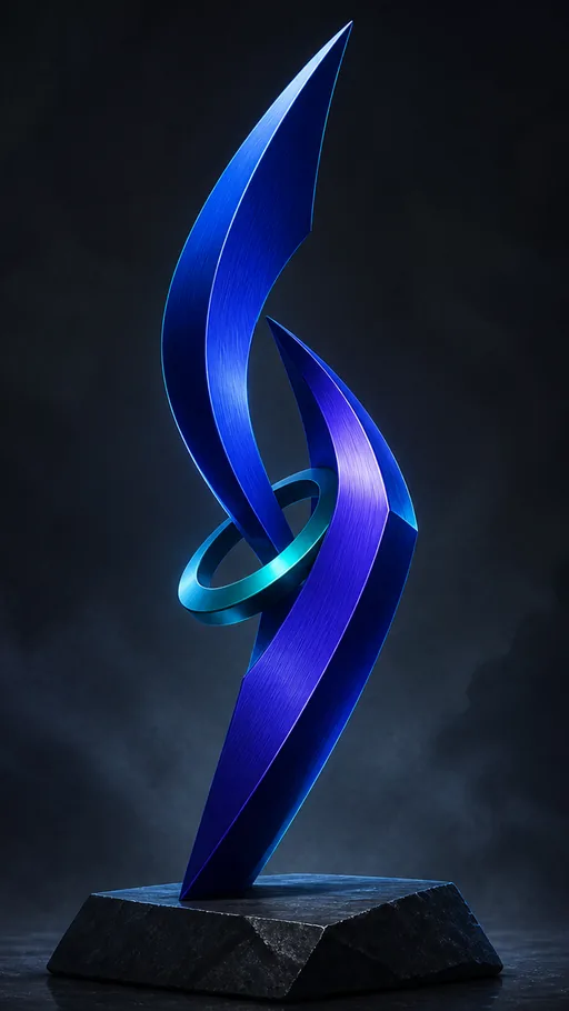 Towering Anodized-aluminum Sculpture Composed — Abstract wallpaper