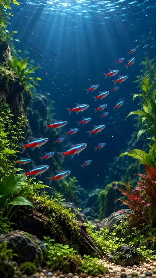 Neon Tetra School — Animals & Wildlife wallpaper