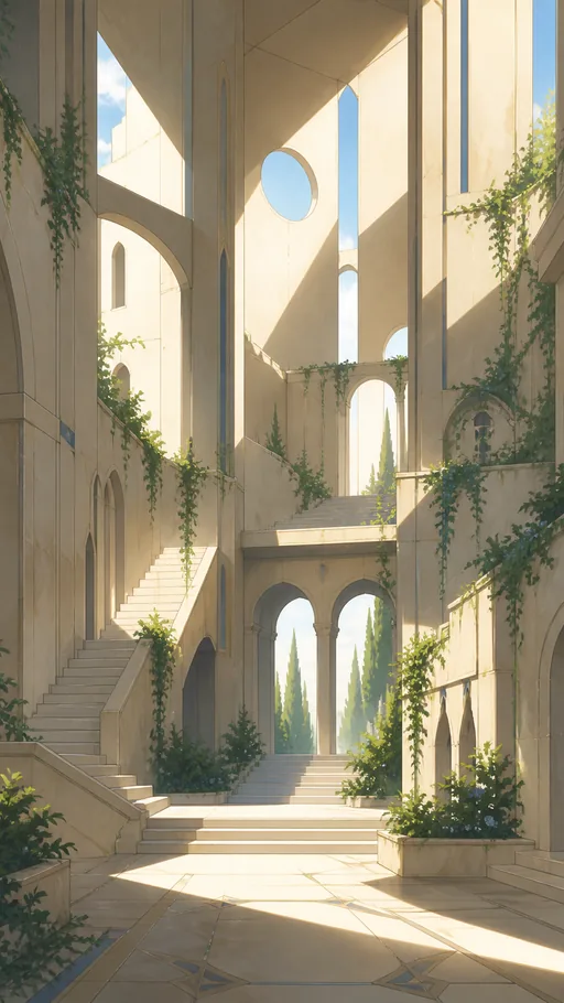 Tall Monumental Courtyard — Cities & Architecture wallpaper