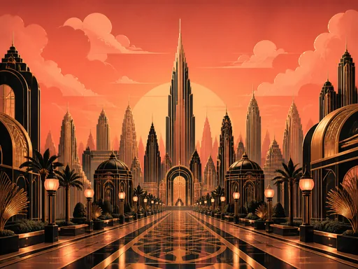 Art Deco City — Art & Illustration Galaxy Fold wallpaper