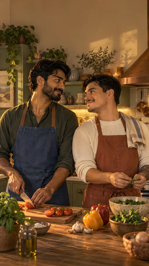 Couple Cooking Together — People & Portraits wallpaper