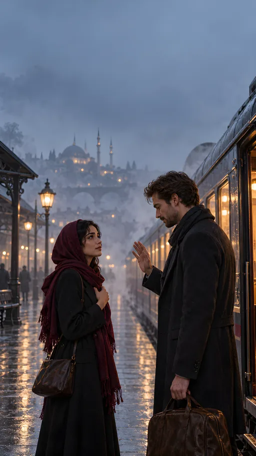 Goodbye on a Misty Platform — People & Portraits wallpaper