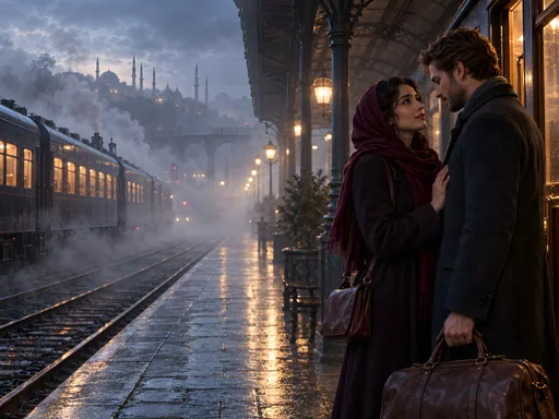 Goodbye on a Misty Platform — People & Portraits wallpaper