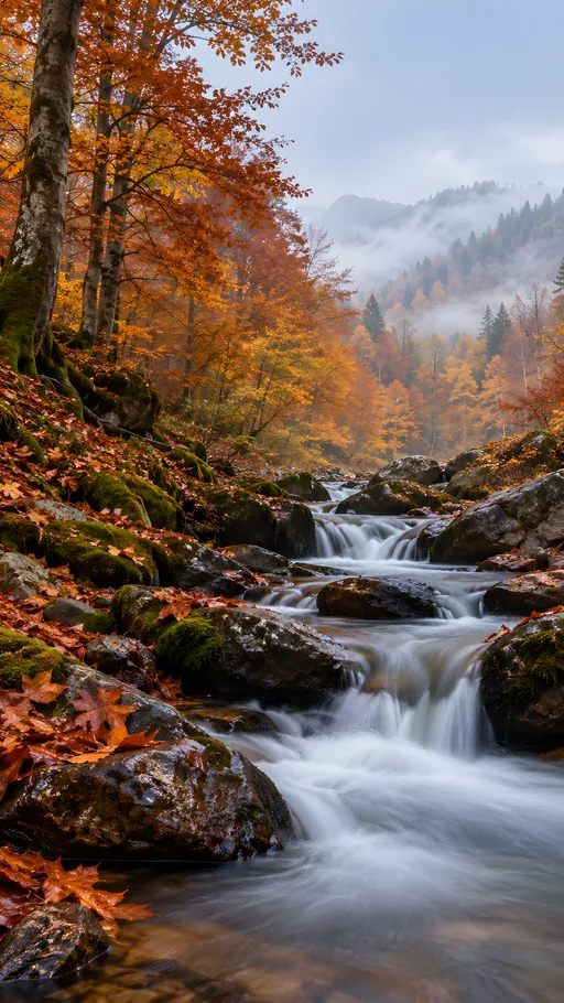 Stream Through Beech Woods — Seasons & Weather wallpaper