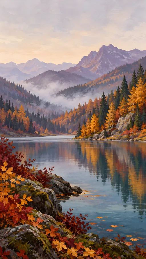 Paper Autumn Valley — Seasons & Weather wallpaper