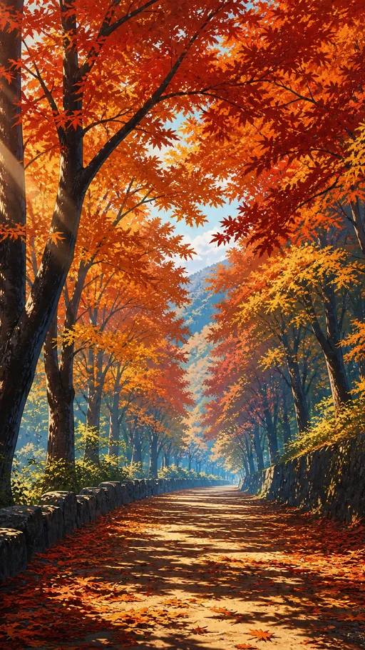 Tall Autumn Avenue — Seasons & Weather wallpaper