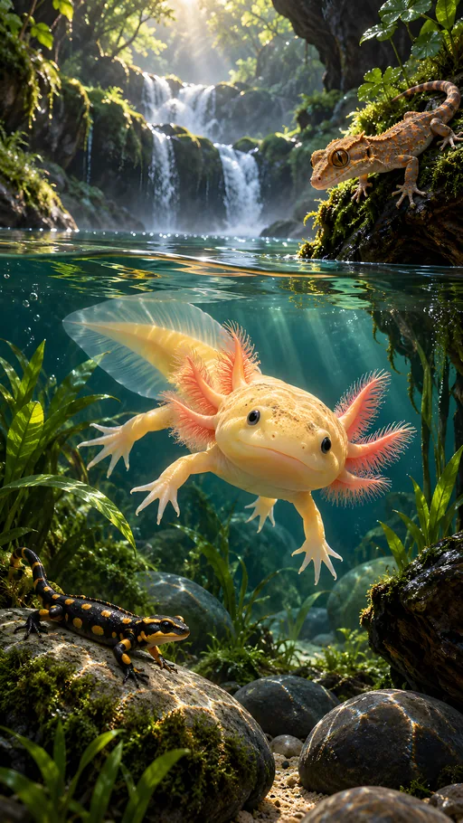 Golden Axolotl — Animals & Wildlife wallpaper