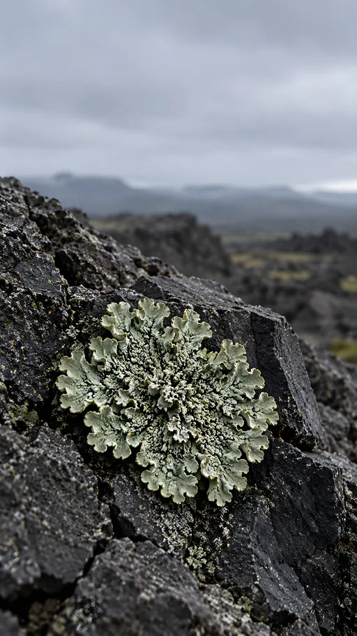 Lichen Rosette on Basalt — Nature & Landscapes wallpaper