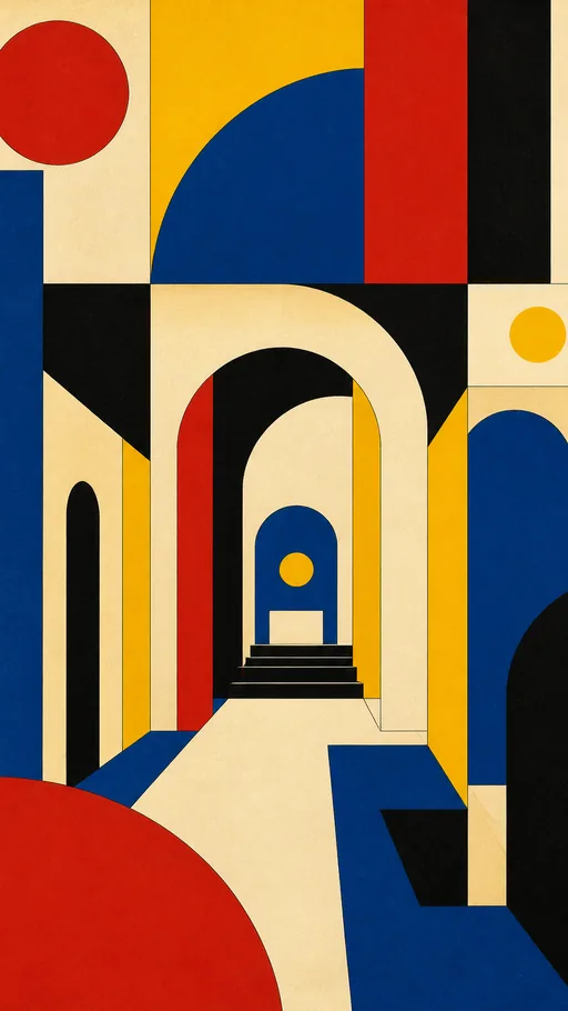 Tall Geometric Composition — Art & Illustration wallpaper