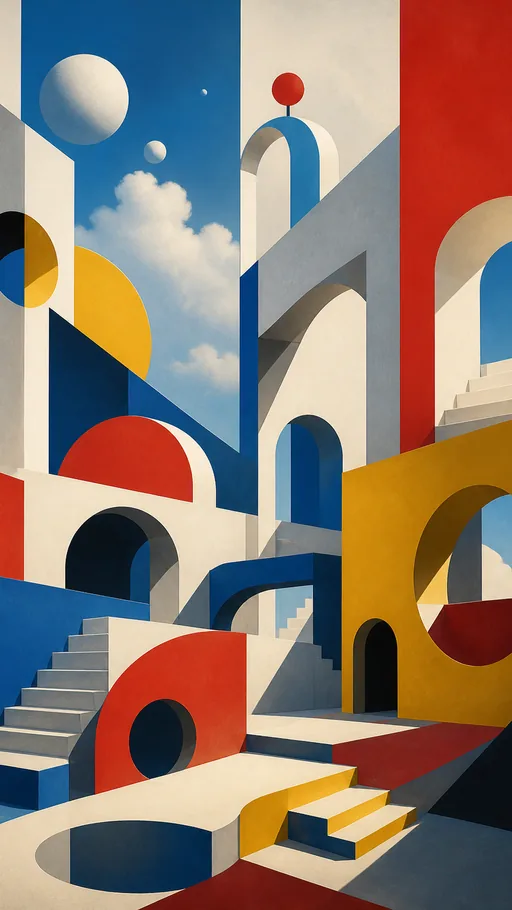 Tall Imaginative 2D Animated Space Built — Art & Illustration wallpaper