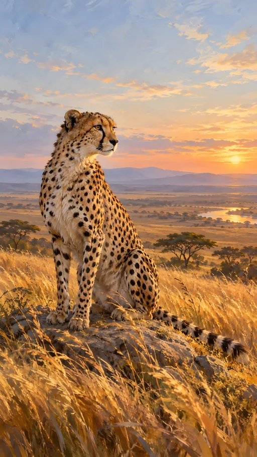 Painterly Cheetah — Animals & Wildlife wallpaper
