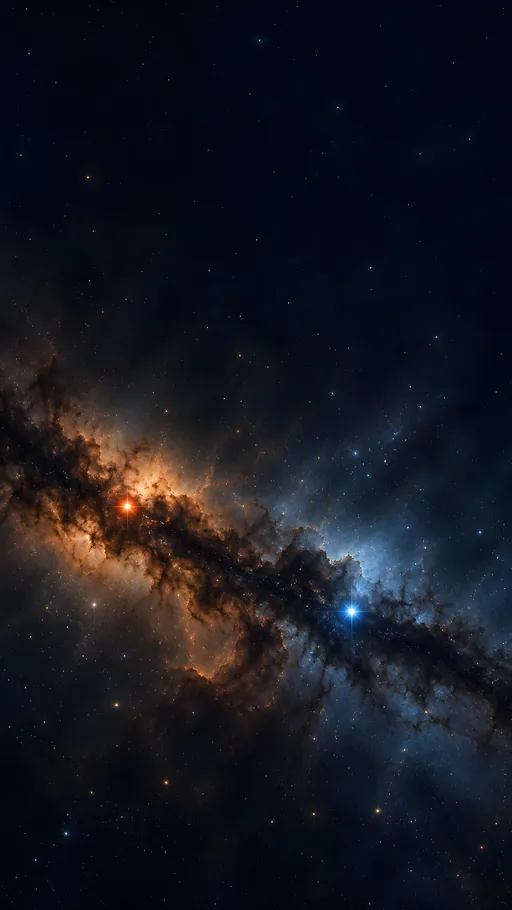 Red and Blue Stars in the Dust — Space wallpaper