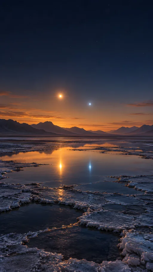 Twin Stars in a Salt Basin — Space wallpaper