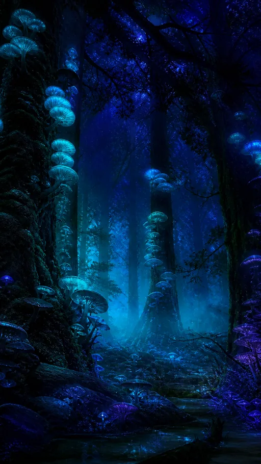 Dark Organic Environment Illuminated By Beautiful — Nature & Landscapes wallpaper