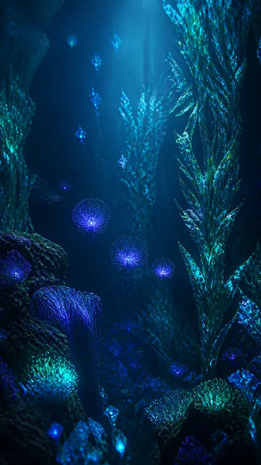 Dark Organic Environment Illuminated By Beautiful — Nature & Landscapes wallpaper
