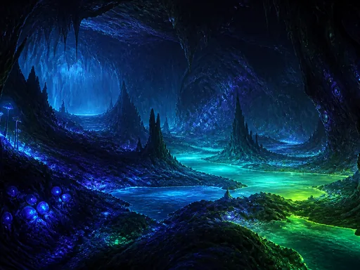 Dark Organic Environment Illuminated By Beautiful — Nature & Landscapes wallpaper