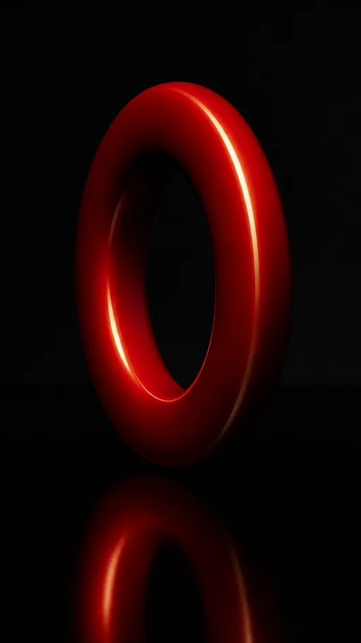 Vertical Red Glazed Ring — Abstract wallpaper