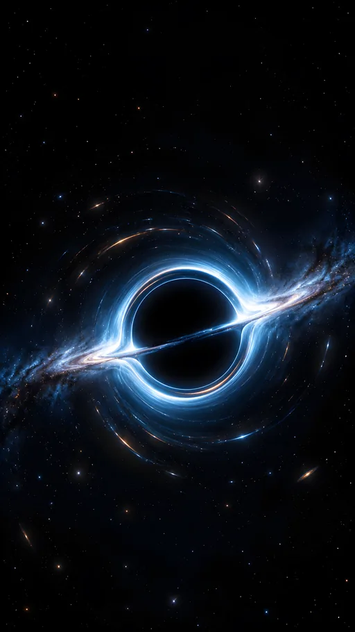 Blue Gravitational Lens Ring — Space wallpaper