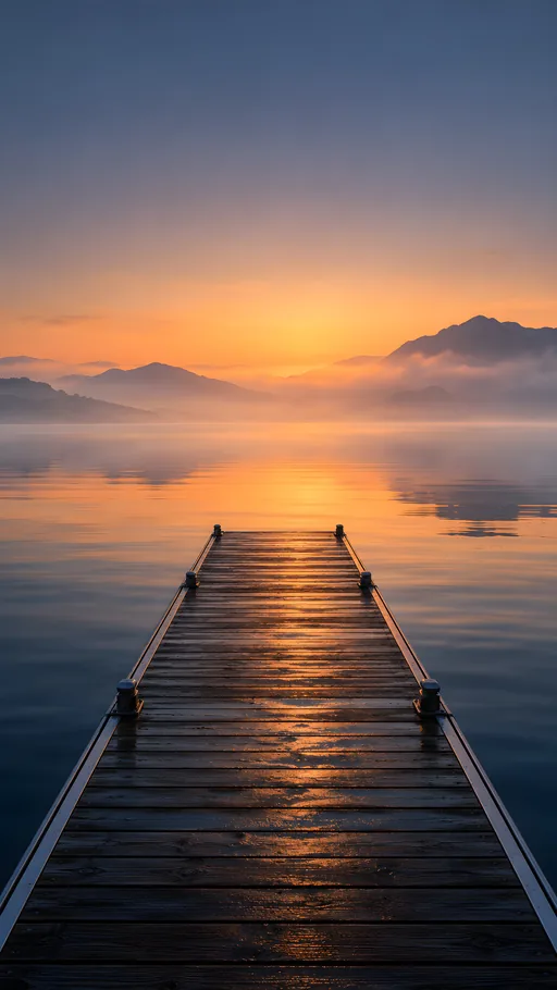 Pontoon into the Harbor Haze — Cities & Architecture wallpaper