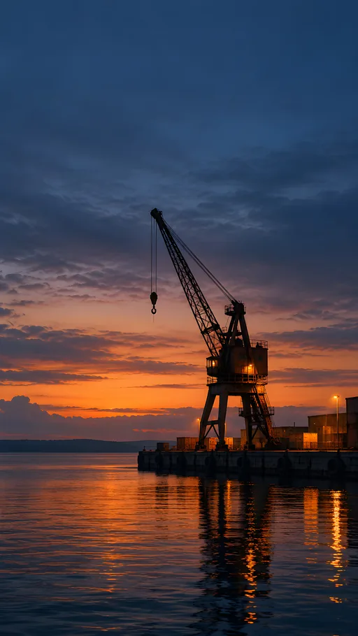 Harbor Crane at Blue Hour — Cities & Architecture wallpaper
