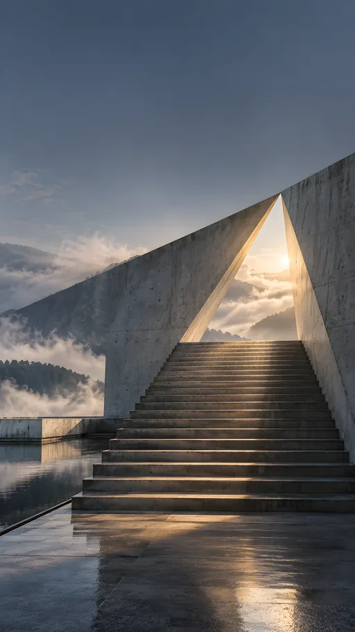 Concrete Stairway and Light Shaft — Cities & Architecture wallpaper