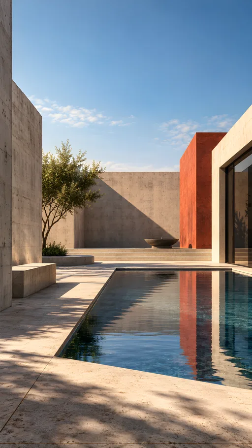 Concrete Courtyard Pool — Cities & Architecture wallpaper