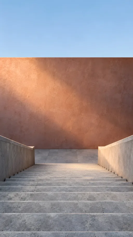 Broad Stair to a Shaded Wall — Cities & Architecture wallpaper