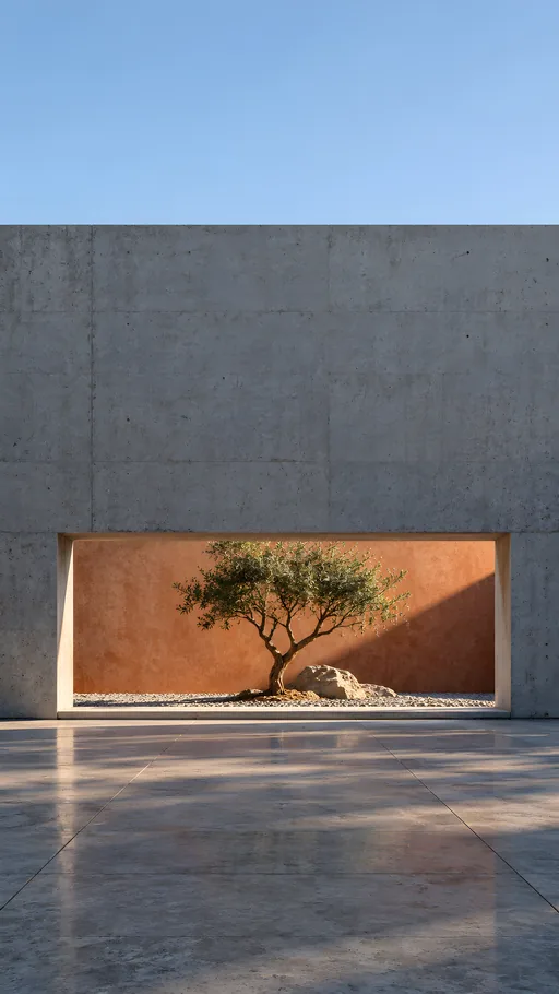Tree in a Concrete Opening — Cities & Architecture wallpaper