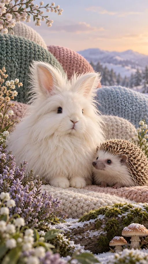 Fluffy Angora Rabbit — Animals & Wildlife wallpaper