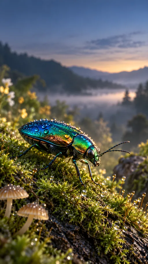Jewel Beetle on Moss — Animals & Wildlife wallpaper