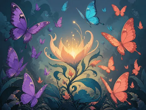 Highly Illustrated 2D Butterflies — Animals & Wildlife wallpaper