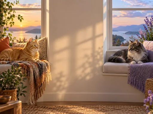 Cats on Window Seats — Pets wallpaper