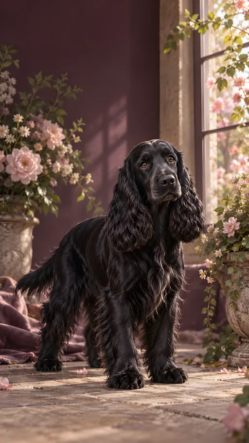 Black Cocker Spaniel Portrait — Pets wallpaper