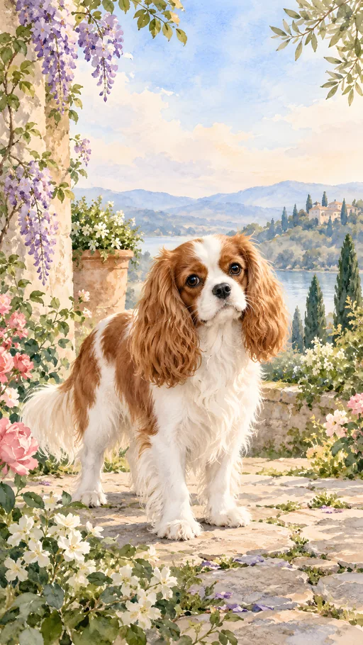 Watercolor Spaniel Portrait — Pets wallpaper