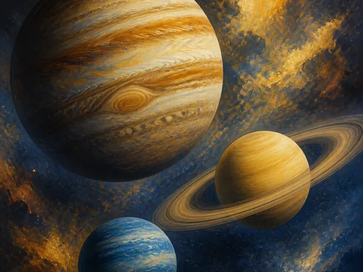 Sophisticated Illustrated Arrangement — Space Galaxy Fold wallpaper