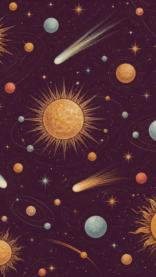 Repeated Suns Comets And Small Orbiting — Space wallpaper