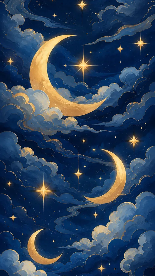 Tall 2D Animated Celestial Pattern — Space wallpaper