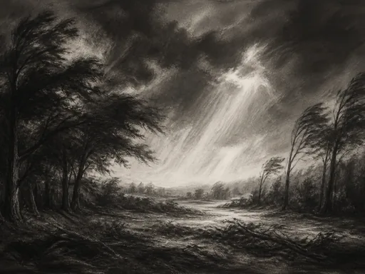 Broad Charcoal Forest During A Passing — Art & Illustration Galaxy Fold wallpaper