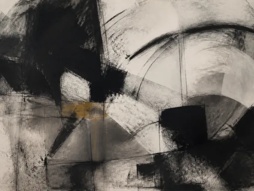 Wide Abstract Charcoal World — Art & Illustration Galaxy Fold wallpaper