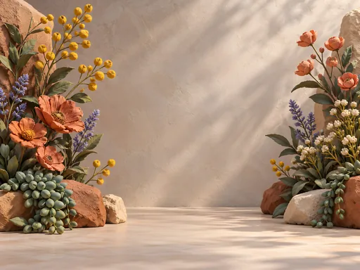 Clay Botanical Clusters — Art & Illustration wallpaper