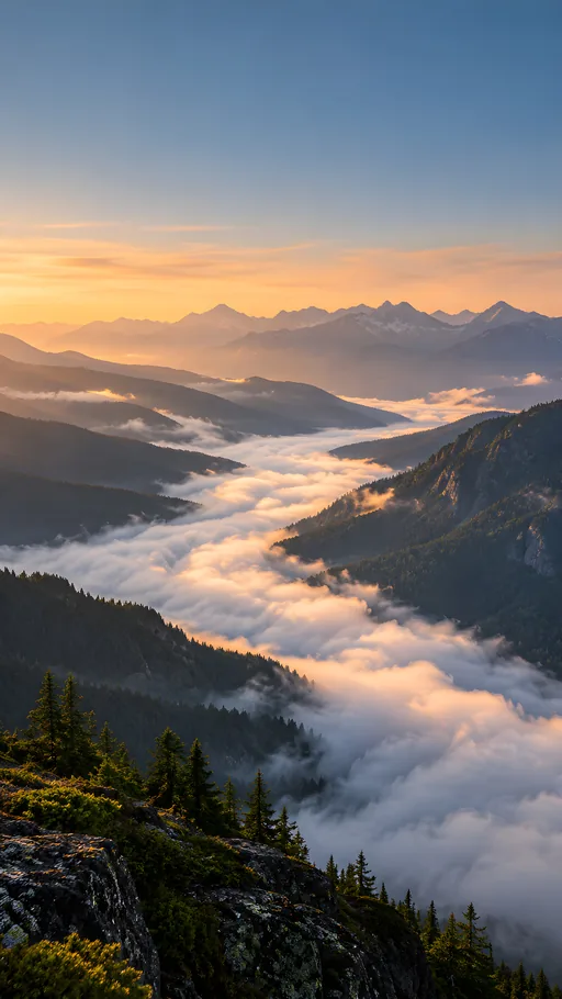 Cloud River Below the Ridge — Nature & Landscapes wallpaper