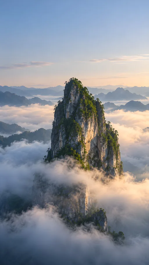 Limestone Fin Above the Clouds — Nature & Landscapes wallpaper