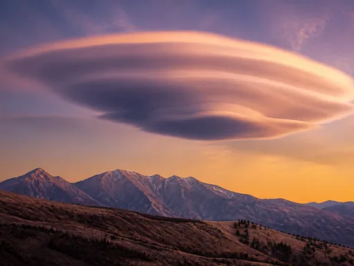 Large Lenticular Cloud Hovering — Seasons & Weather Galaxy Fold wallpaper