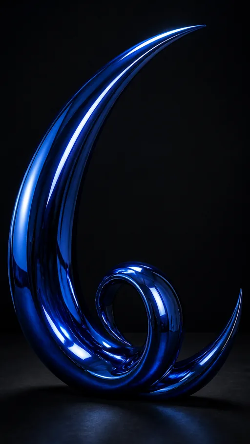 Tall Cobalt-chrome Sculpture Shaped As A — Abstract wallpaper