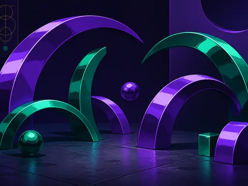 Wide 2D Animated Composition — Abstract Galaxy Fold wallpaper