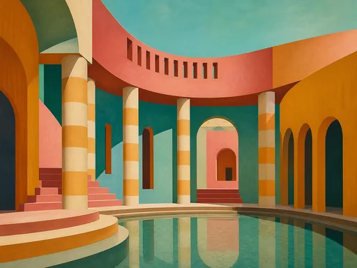 Broad Flat-painted Courtyard Built — Cities & Architecture Galaxy Fold wallpaper