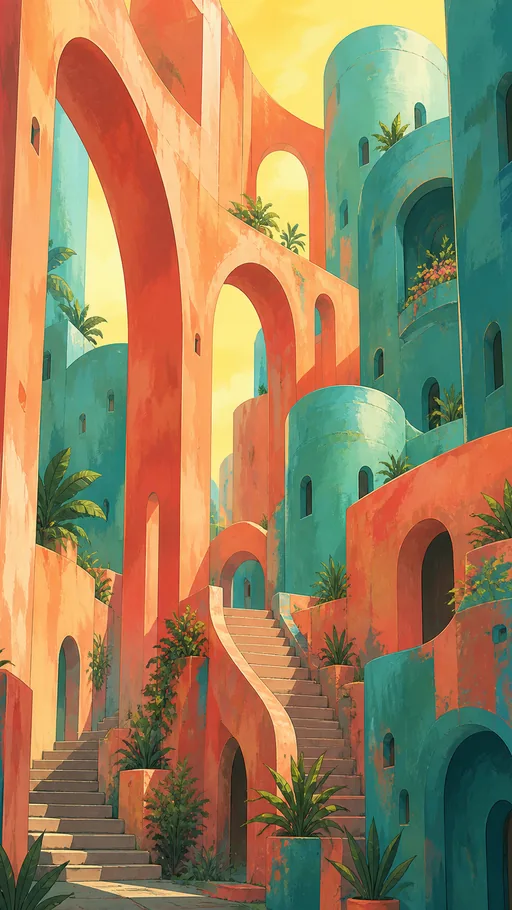 Colorful Illustrated Architecture — Cities & Architecture wallpaper