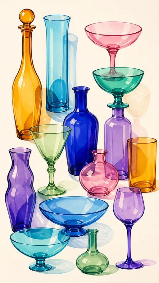 Tall 2D Illustrated Scene — Objects & Still Life wallpaper